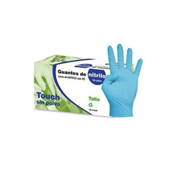 GUANTES NITRILO AZUL S/POLVO 100 UD T/G