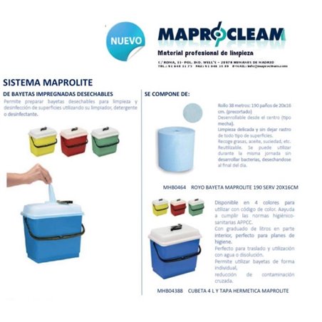 ROLLO BAYETA MAPROLITE 190 SERV. 20 x 16 CM
