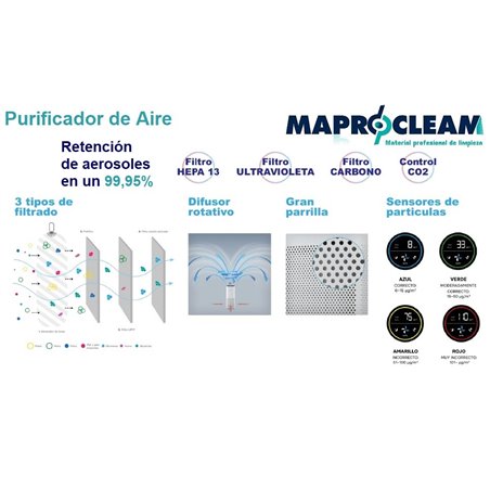 PURIFICADOR AIRE CON FILTRO HEPA
